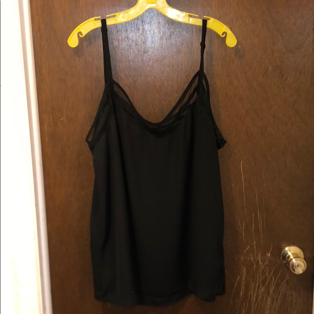 black sheer top